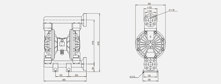 QBK-65FVDF氣動隔膜泵-尺寸
